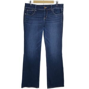 American Eagle Jeans Womens 14 Long Bootcut Slim Boot Denim Stretch Dark Wash